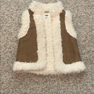 Brown fur vest